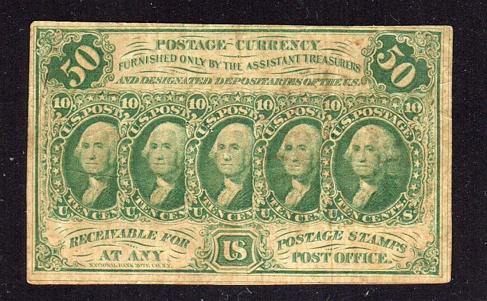 Fr.1312, 1874-76, Fifth Issue 50 Cent Fractional Note, VF